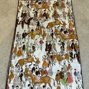 Pomegranate Paddock Scene Linen Table Runner